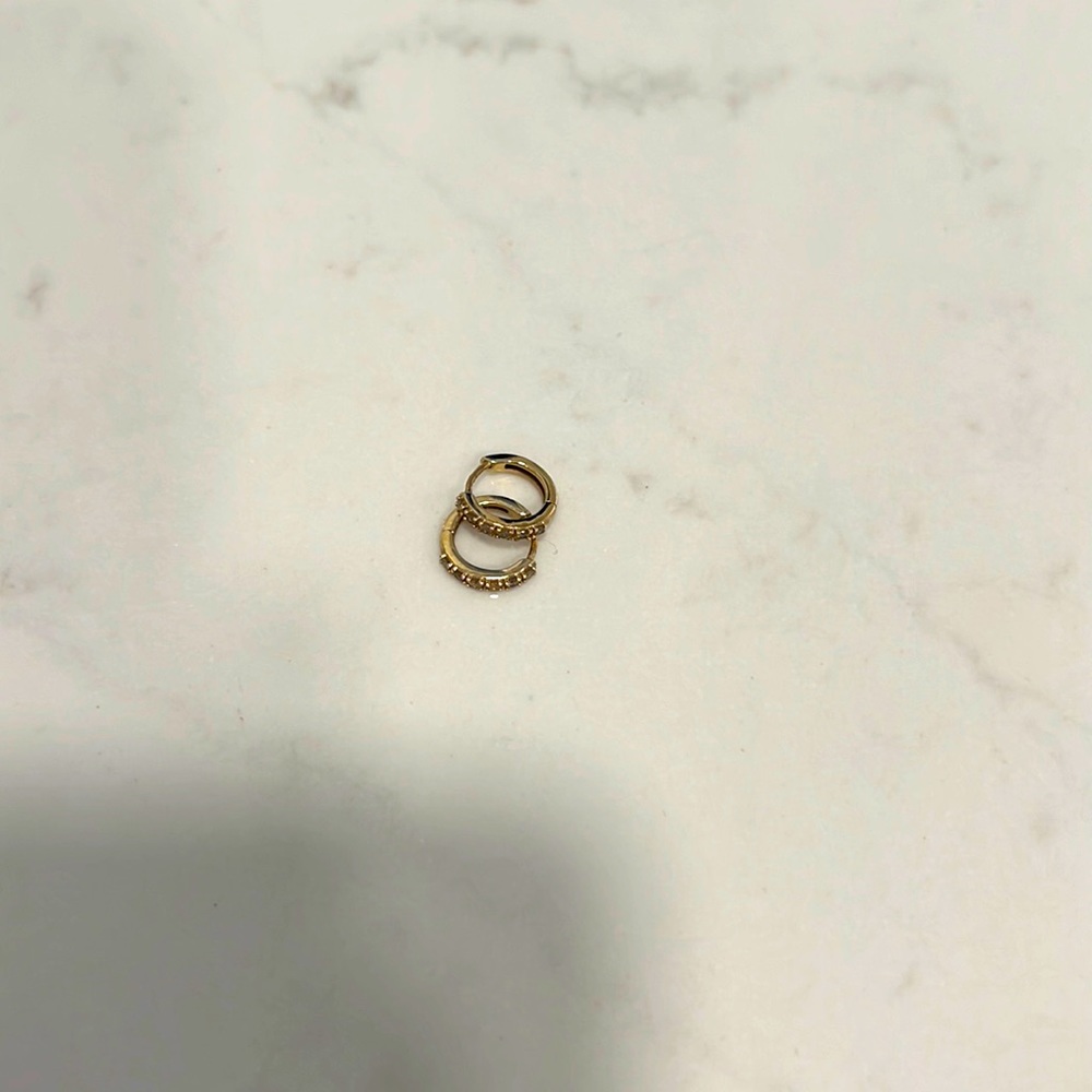 Local Eclectic Gold Diamond Huggies (Pair)